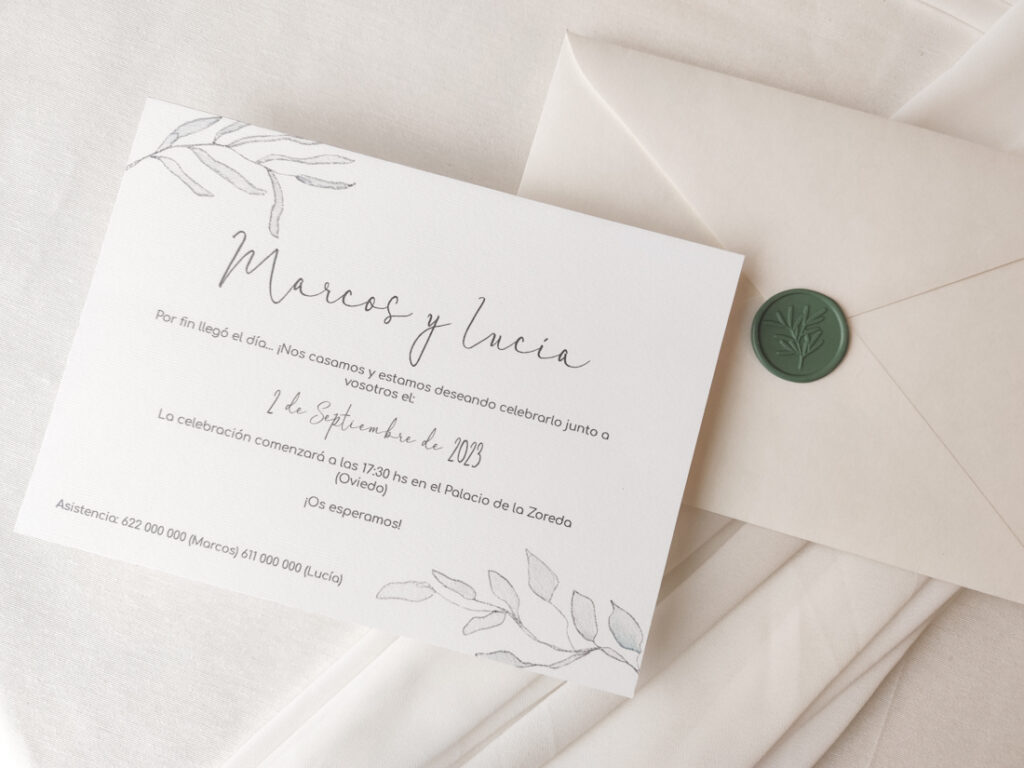 Invitación de boda Aquamarine 11