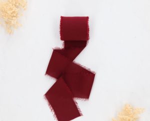 15 Cintas Seda Burdeos