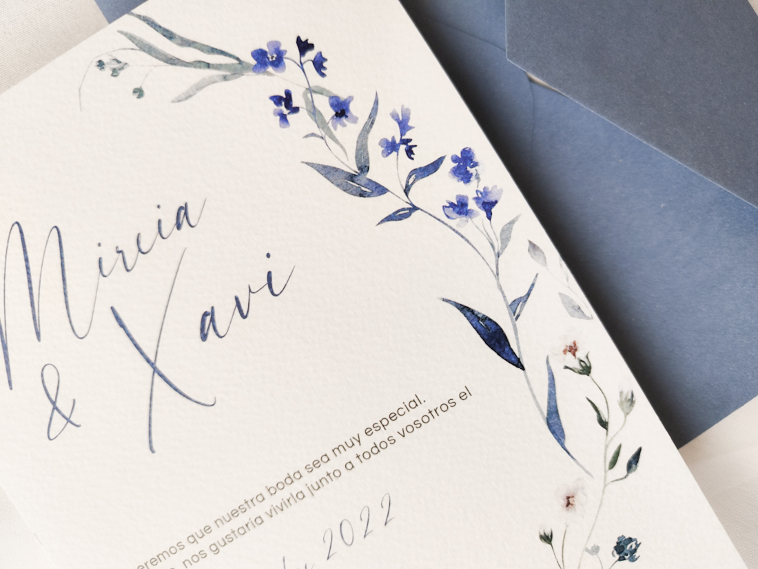 Invitacion bleu