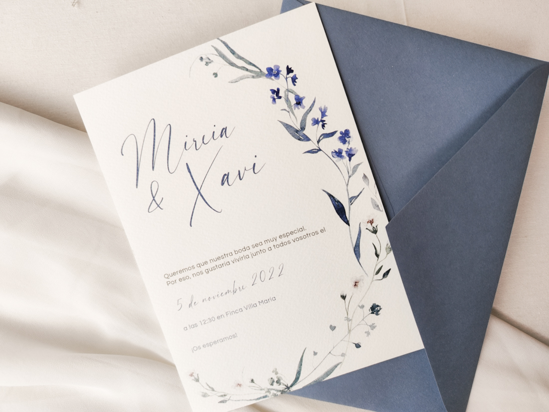 Invitacion bleu