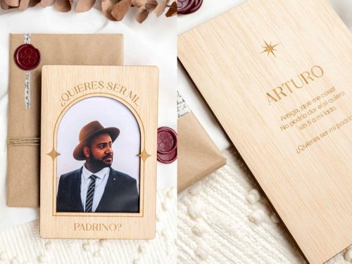 Portafoto de madera personalizado