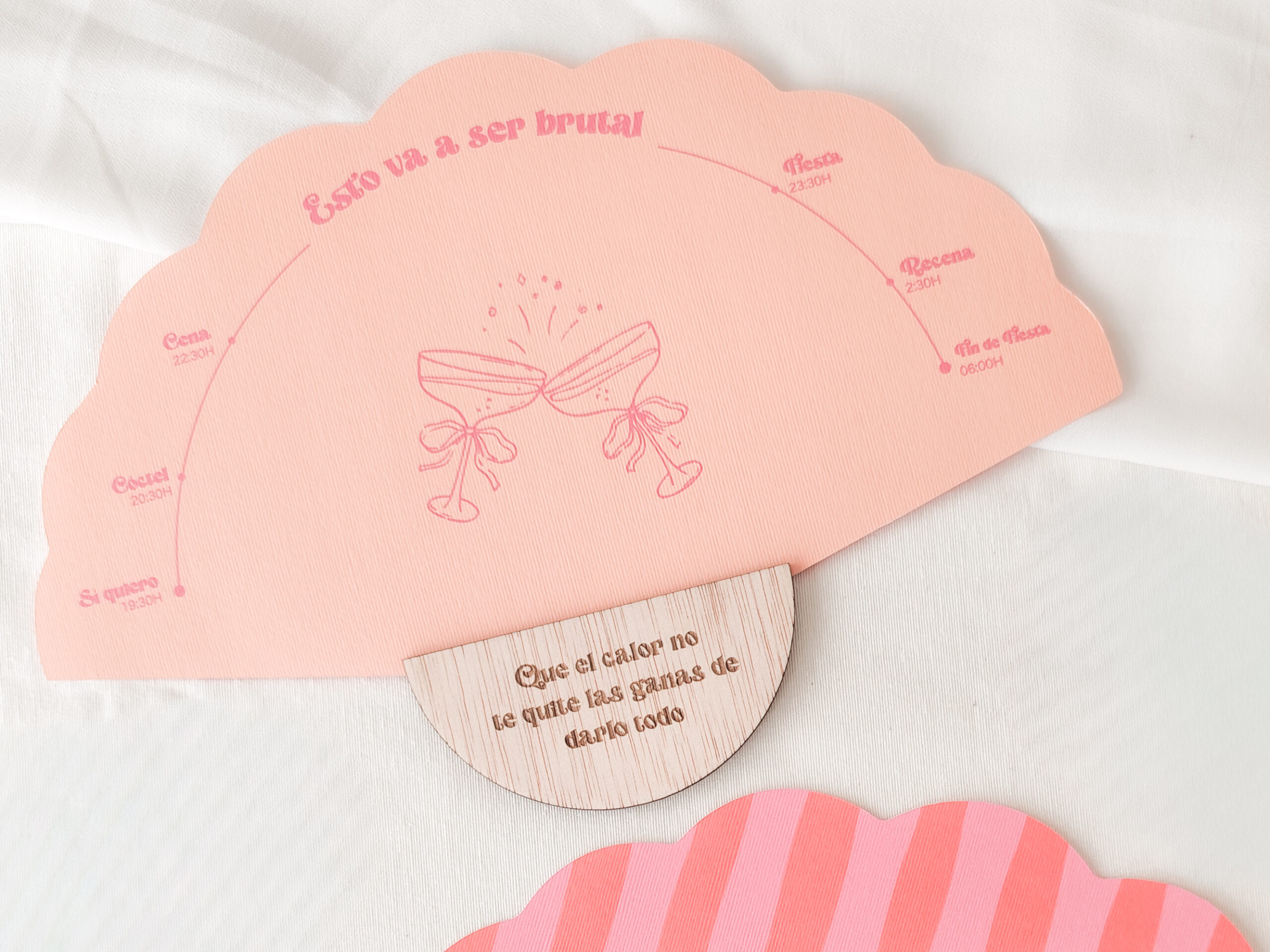 Abanico personalizado para coctel
