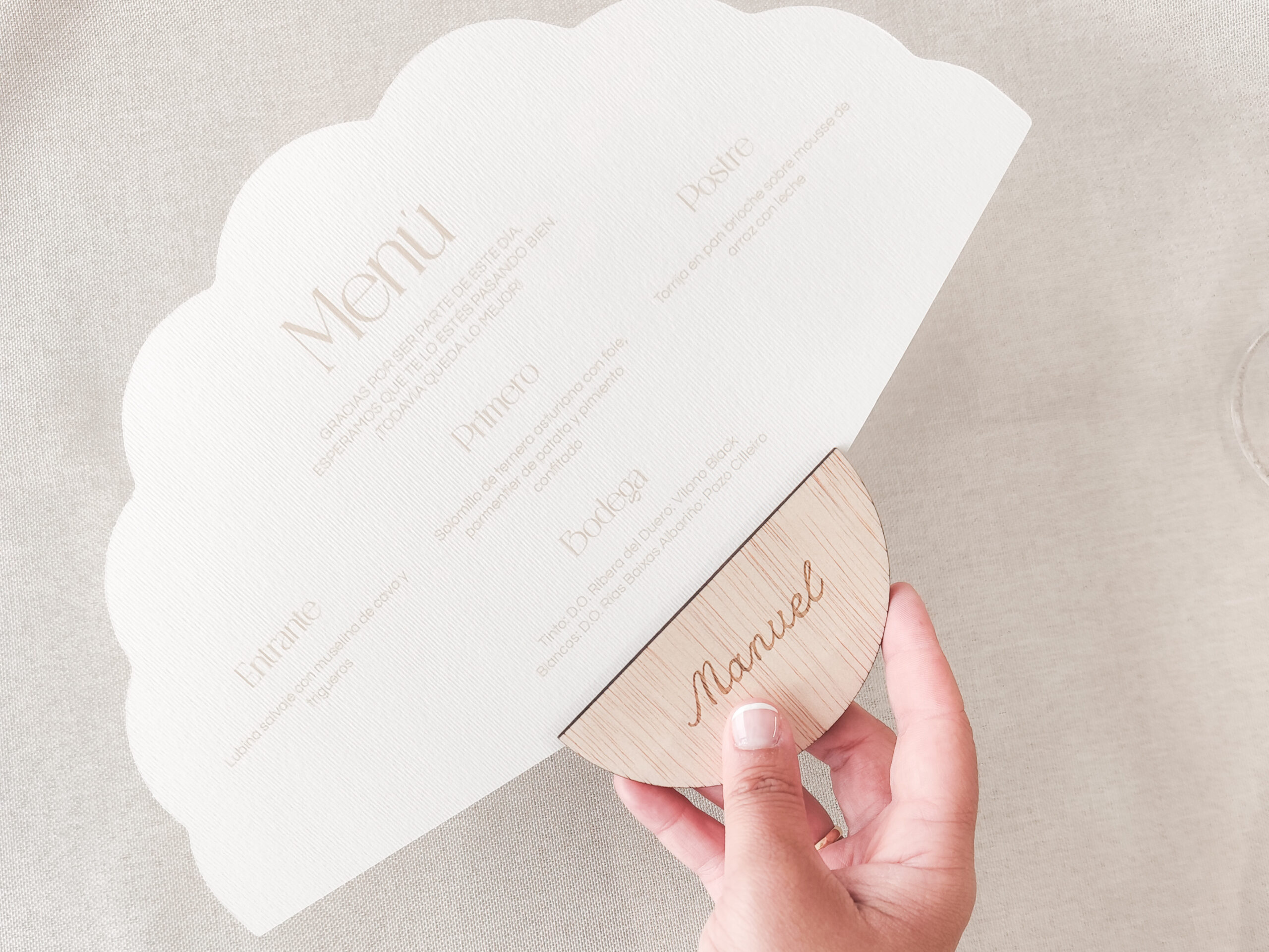 Detalle abanico personalizado